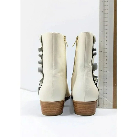 Joie Women's Laleh Ruffle Shell Leather Ankle Booties Size 39.5 EU (MSRP $368) - Picture 8 of 11